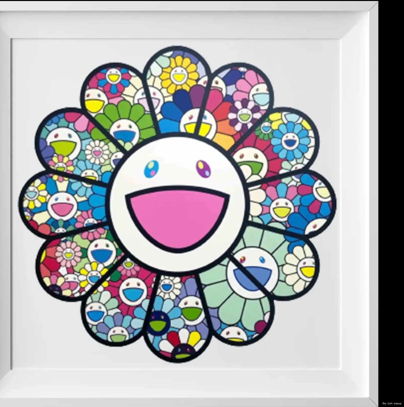 FRAME COLOR FLOWERS PASTEL MURAKAMI WALL 0701